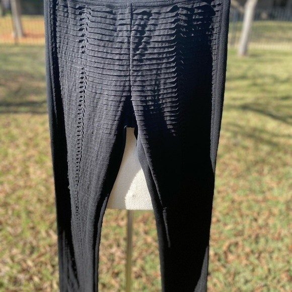 Cristina V Unique Design Glamorous Sexy Black Pants Leggings Size M - Picture 4 of 11